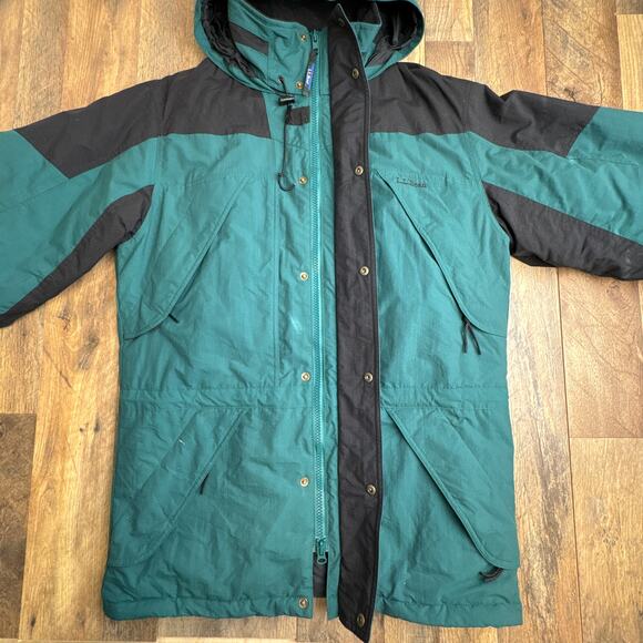 Vintage LL Bean Snow Jacket Men's Medium Tall Green Thinsulate Waterproof 90s - Picture 7 of 13